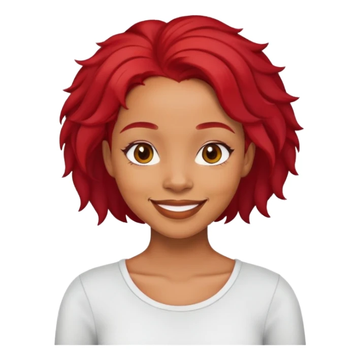 lightskin black Girl with red hair sticker