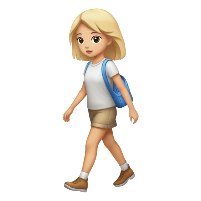 Girl walking away nor facing  sticker