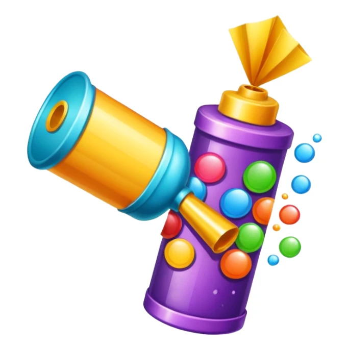 Corporate Gift icon and party popper as a retro sticker  sticker