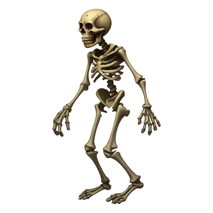 Zombie skeleton sticker
