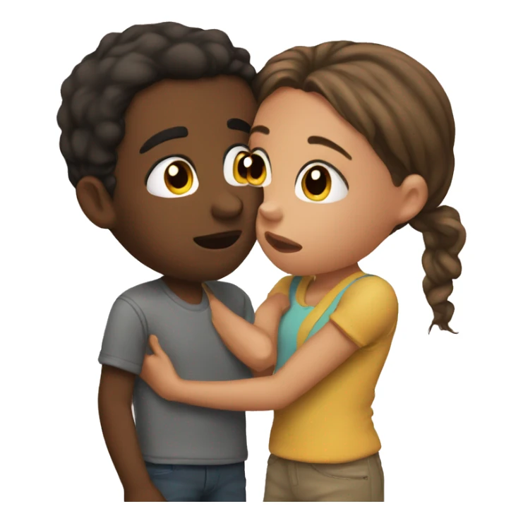 Boy kiss girl sticker