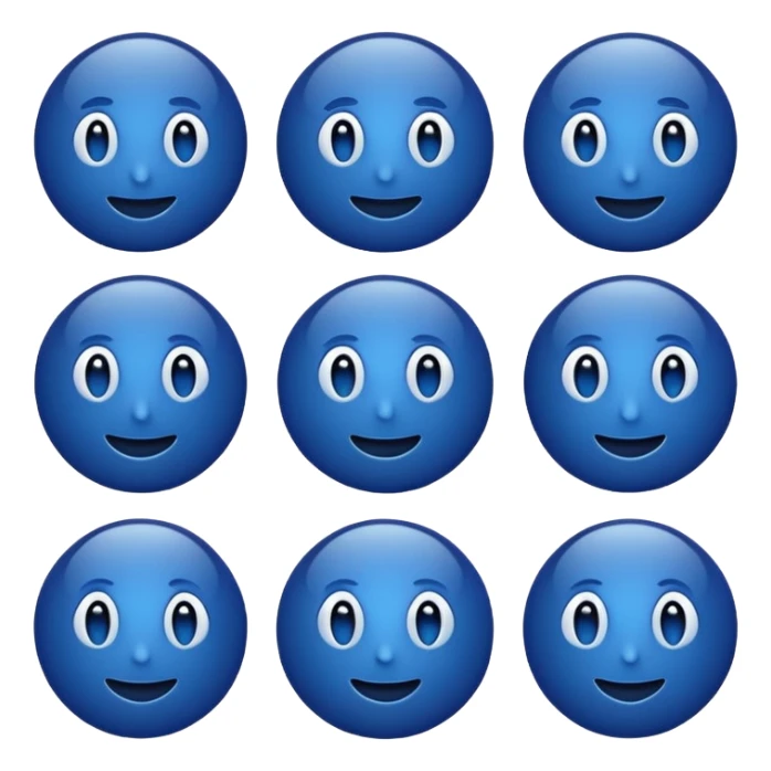 Dark blue aesthetic emoji  sticker