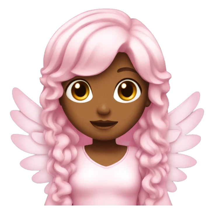 pink angel pretty girl sticker
