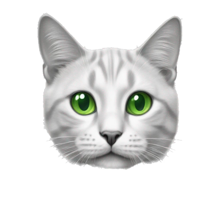 realistic green eyed cat in pencil sketch sticker