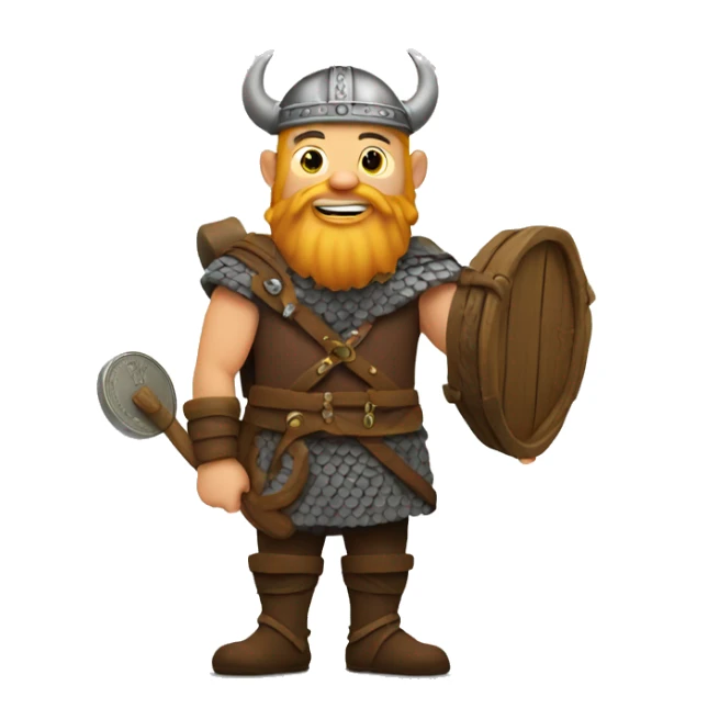 Viking with a bag of coins  sticker