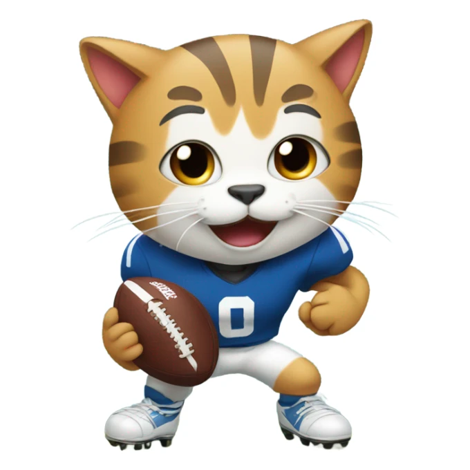 Cat playing football  sticker
