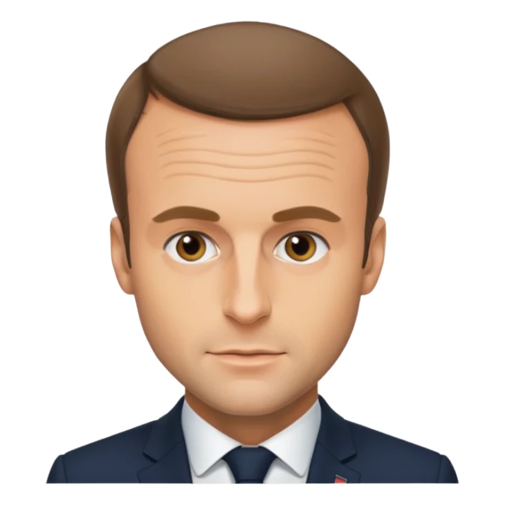met plus de détails surtout au niveau de la hairline pour Macron  sticker