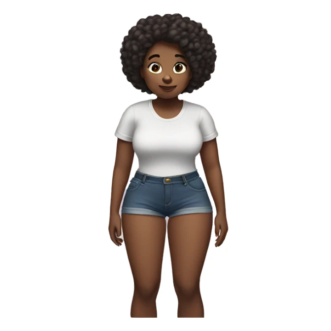 girl with very large thighs and hips sticker