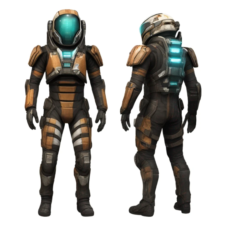 Isaac Clarke dead space suit front and back sticker