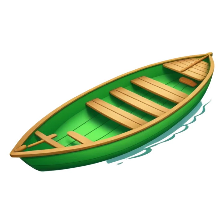 green boat in cartoon  sticker