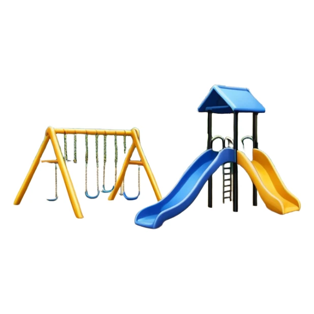 Make Central Park with a playground and skyscrapers in the background  sticker