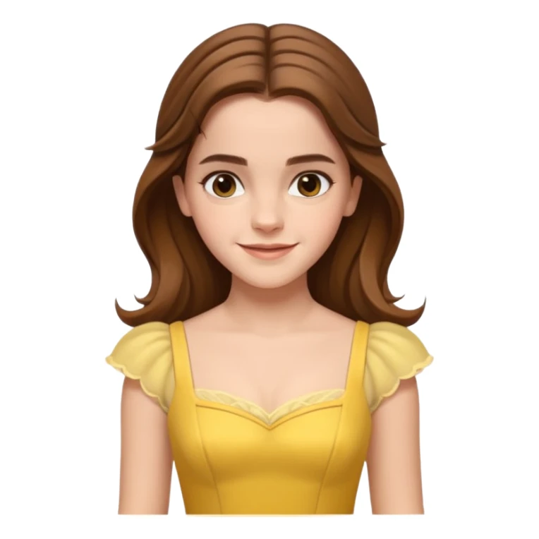 emma watson long hair as belle Cinematic Realistic sticker