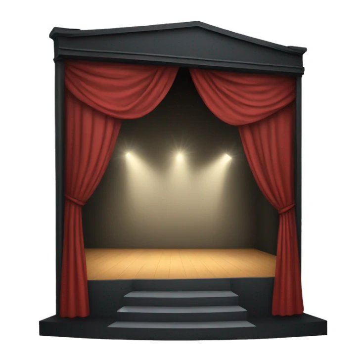 black box theatre stage sticker