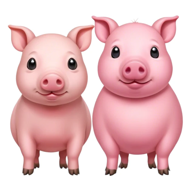 Skinny pig and fat pigs sticker