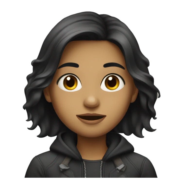 Car with girl with dark hair sticker