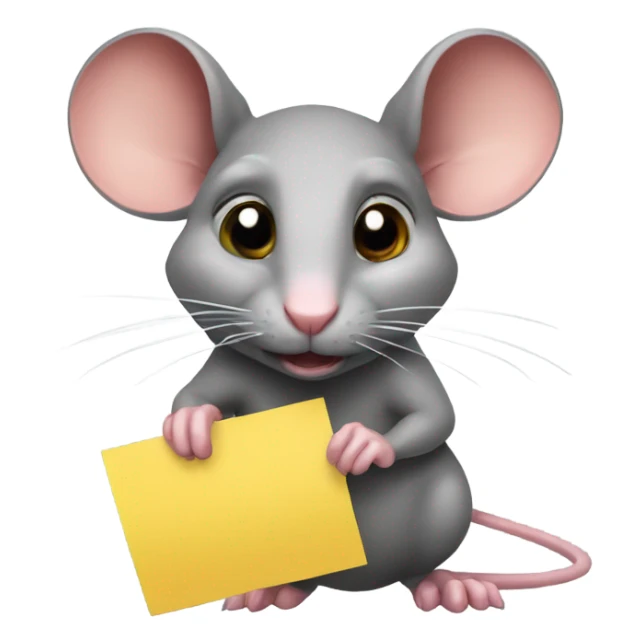 A rat holds a sign with the inscription "ТЫ" sticker