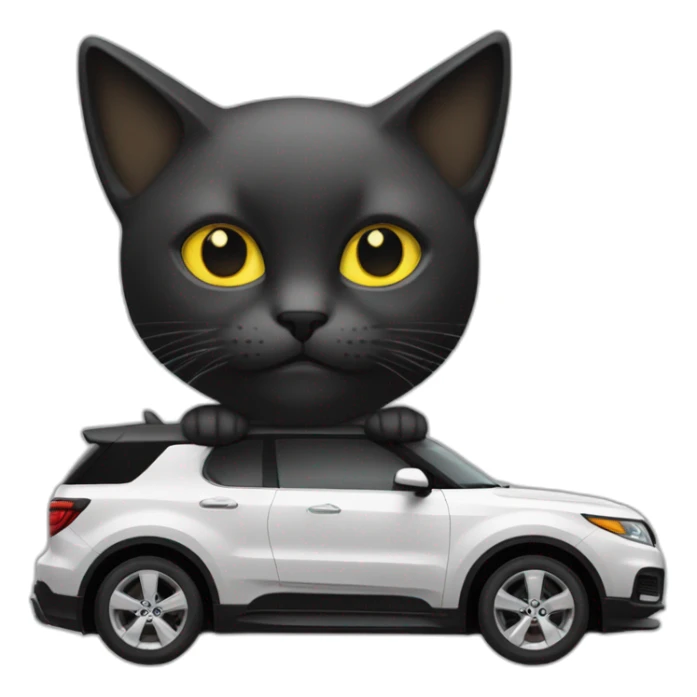 Cat drive black to the futur's car sticker