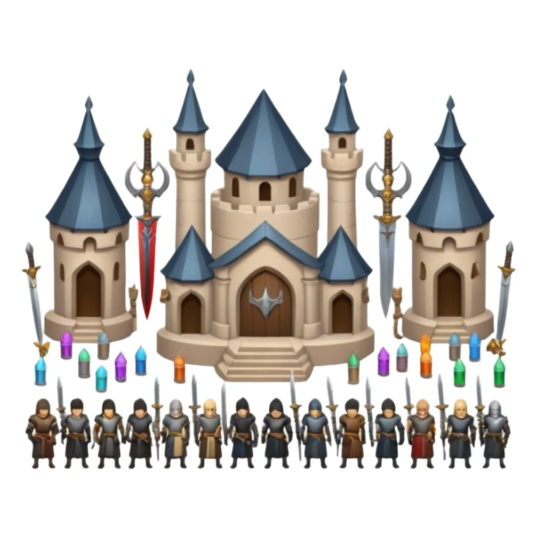 weapon market where we buy sword ,armor, potion  sticker