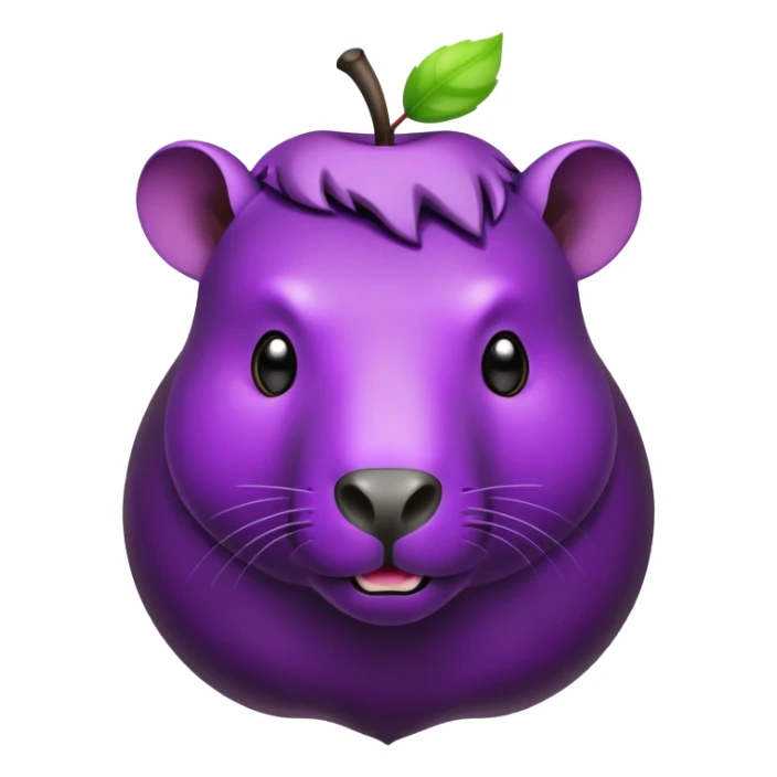 Black and purple poison apple with a capybara sticker