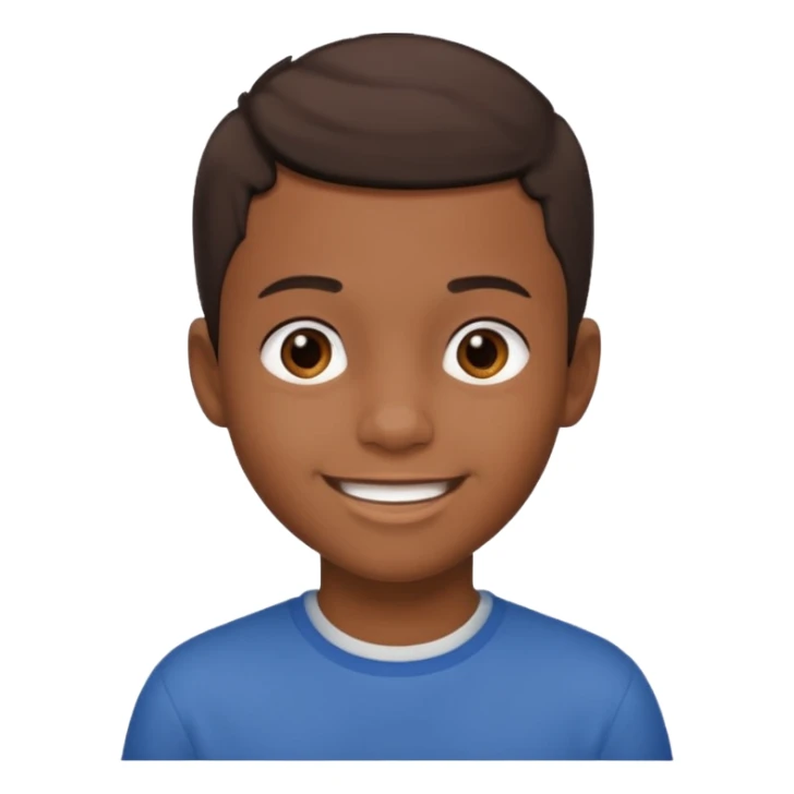 Young black boy with short hair sticker