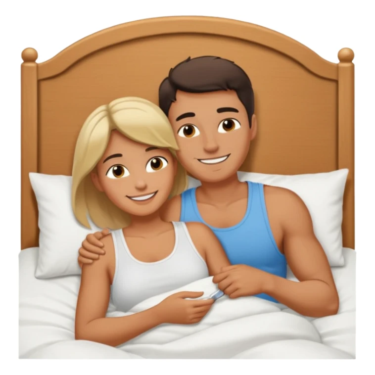 Masculine women spooning in bed sticker