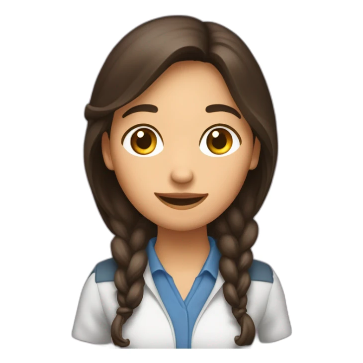 Une fille brune tenant un téléphone  sticker