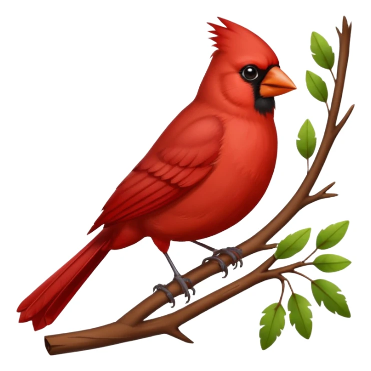 Cardinal bird emoji sticker