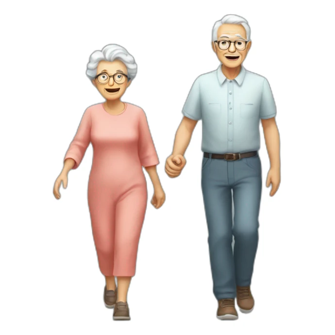 atheist-grandpa-and-grandma-going-for-walk-average-science-fan-what-the-heeee sticker