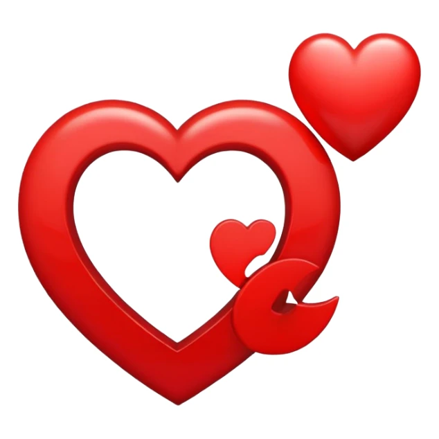 The capital letter G surrounded by a heart sticker