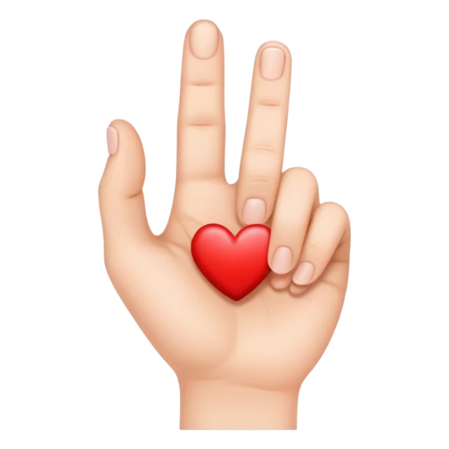 Korean finger heart gesture, hand making a small heart shape with thumb and index finger sticker