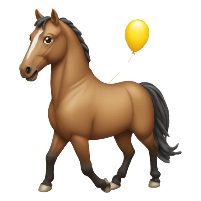 A horse made out of a balloon sticker