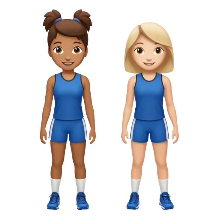 young girls school sports sticker