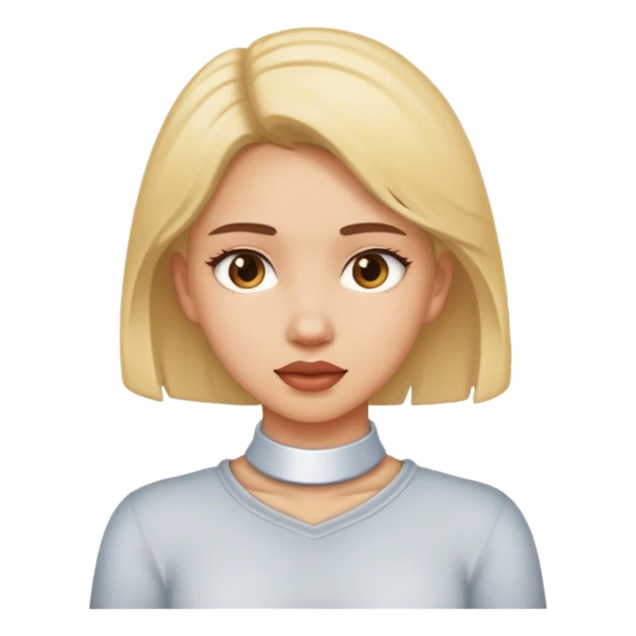 Girl with her hands on neck sticker