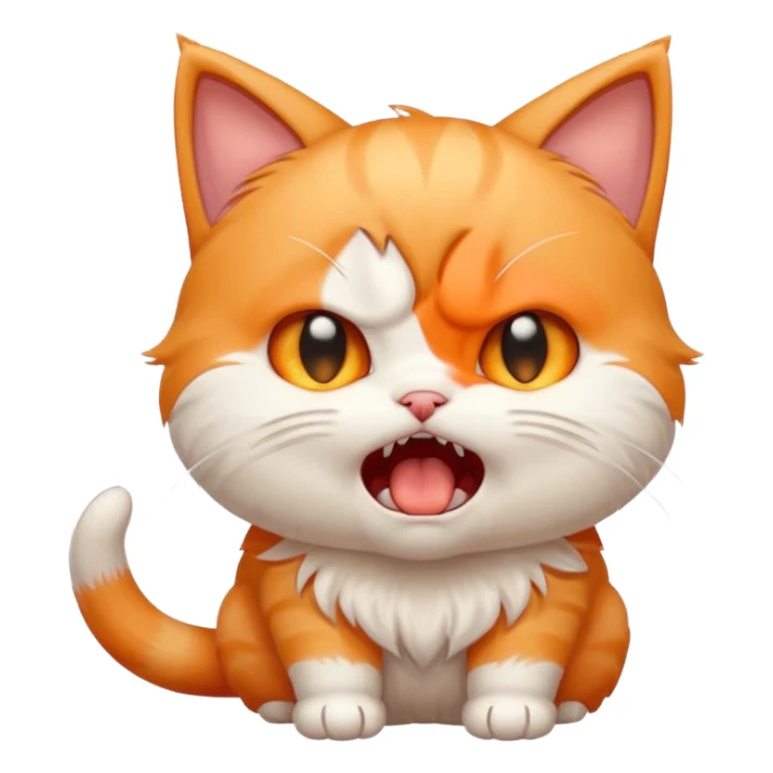 gay angry rage screaming loudly cryjng emoticon kawaii kitten sticker