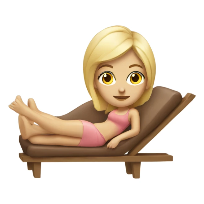 Blonde woman relaxing sticker