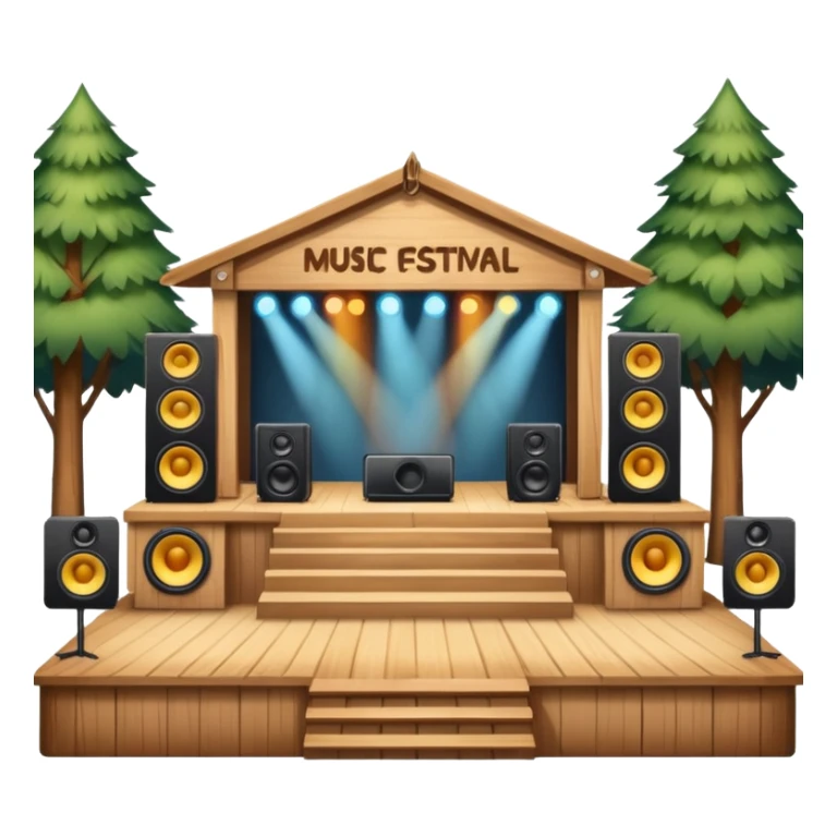 stage at the music festival sticker