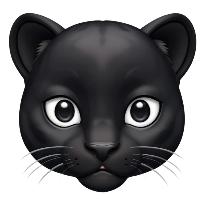 Cute black panther with big pleading eyes sticker