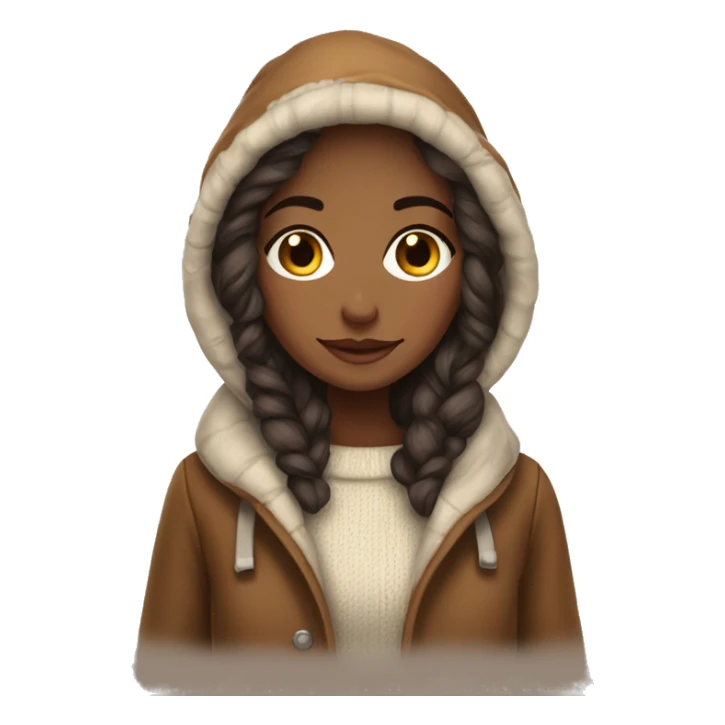 cosy fall girl brunete sticker