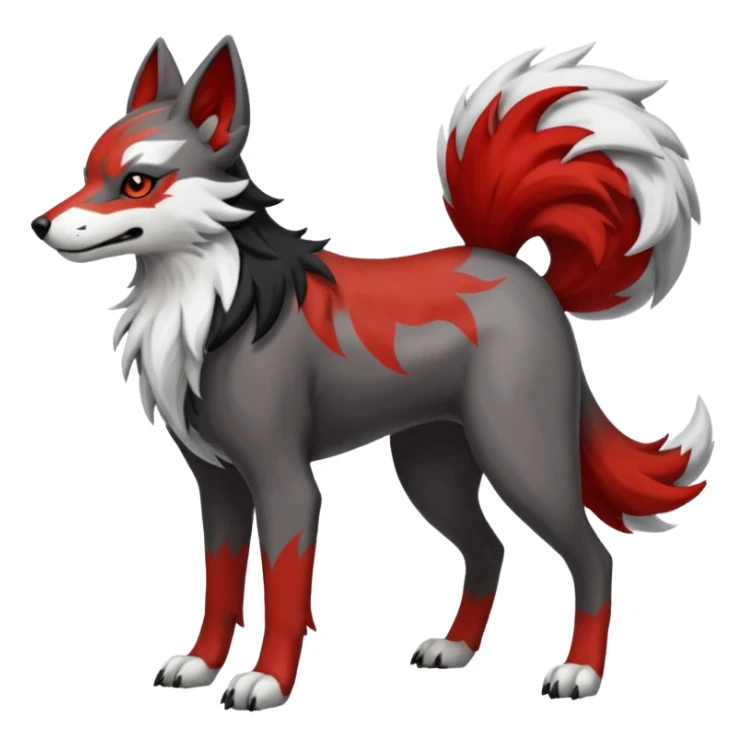 Lycanroc-Houndoom-Mightyena-fusion sticker