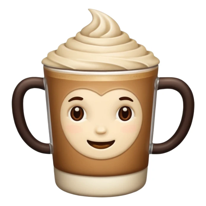 Coffee latte color  creamy and dark brown sticker