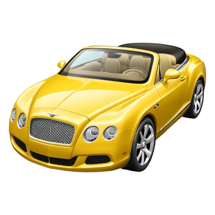 Yellow Bentley sticker