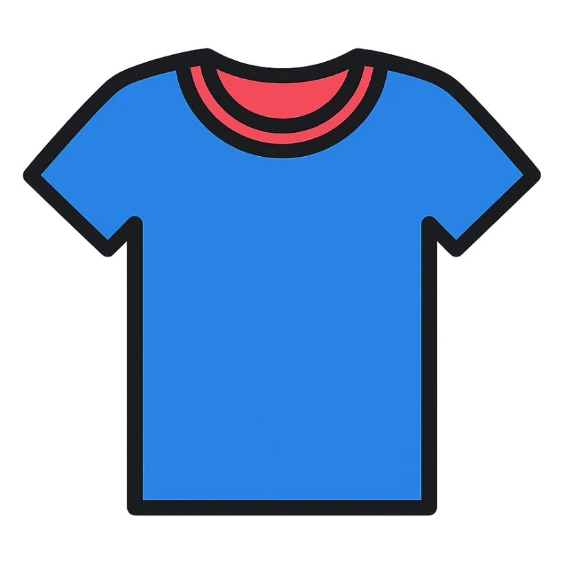 blue tee shirt icon sticker