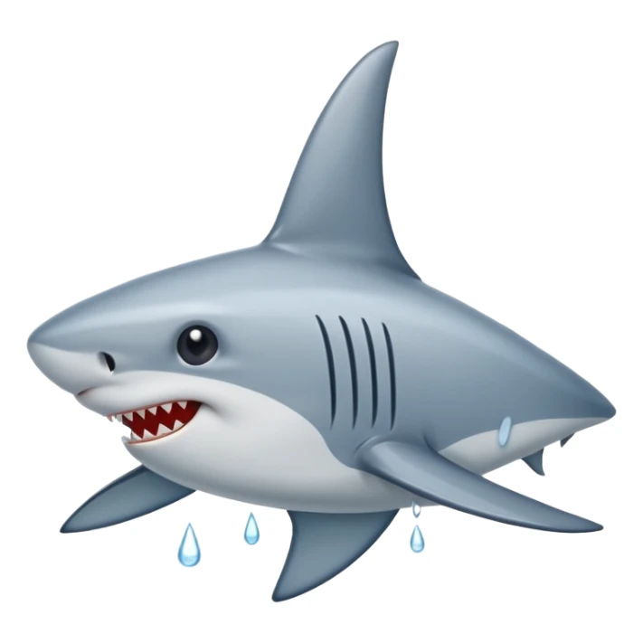 A shark fin out of water sticker