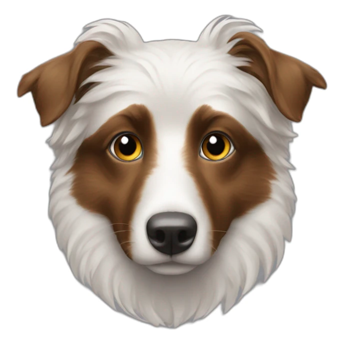 Berger australien noir tricolore yeux bleus et maron sticker