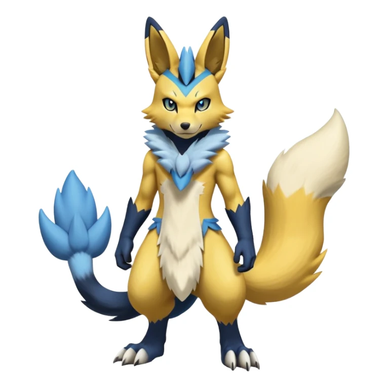 Lucario-Renamon-Zeraora-hybrid (Full body) sticker