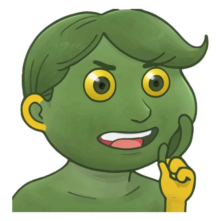 Yellow emoji pretending to tuck hair behind ear  sticker