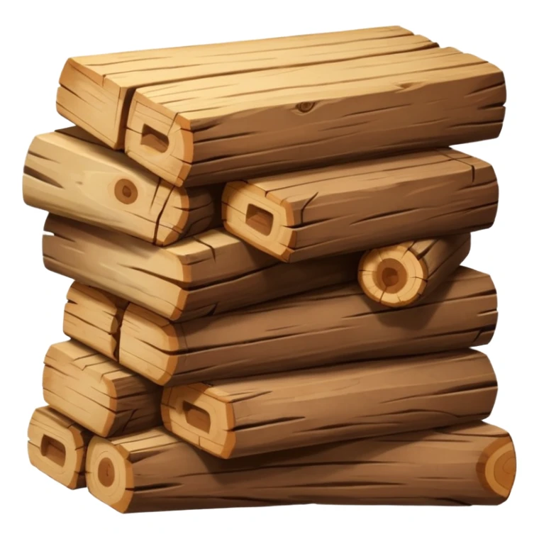 pile of wood emoji sticker