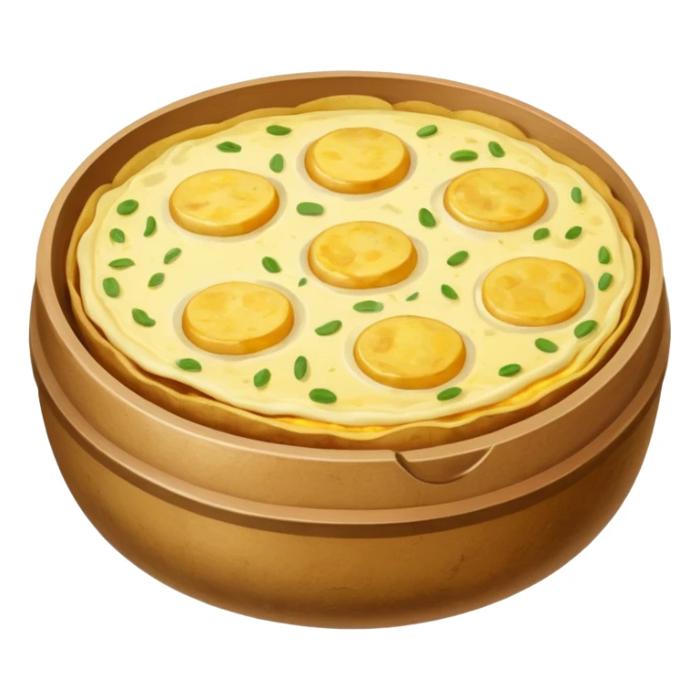Round spanish potato omelet no plate sticker