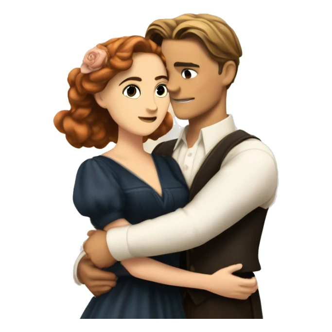 jack dawson and rose from titanic with t pose sticker