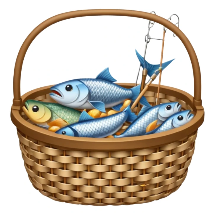 fishing basket sticker